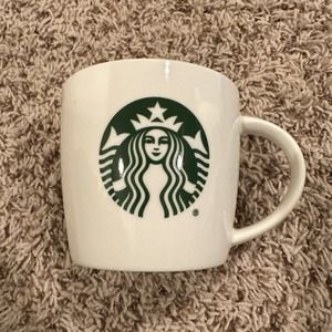 Starbucks Coffee Mug White Cup 14 Oz. 2015 Green Mermaid Siren Logo